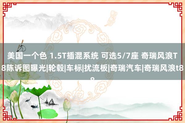 美国一个色 1.5T插混系统 可选5/7座 奇瑞风浪T8陈诉图曝光|轮毂|车标|扰流板|奇瑞汽车|奇瑞风浪t8