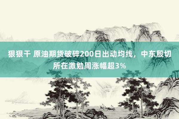 狠狠干 原油期货破碎200日出动均线，中东殷切所在激勉周涨幅超3%