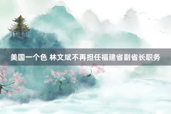 美国一个色 林文斌不再担任福建省副省长职务